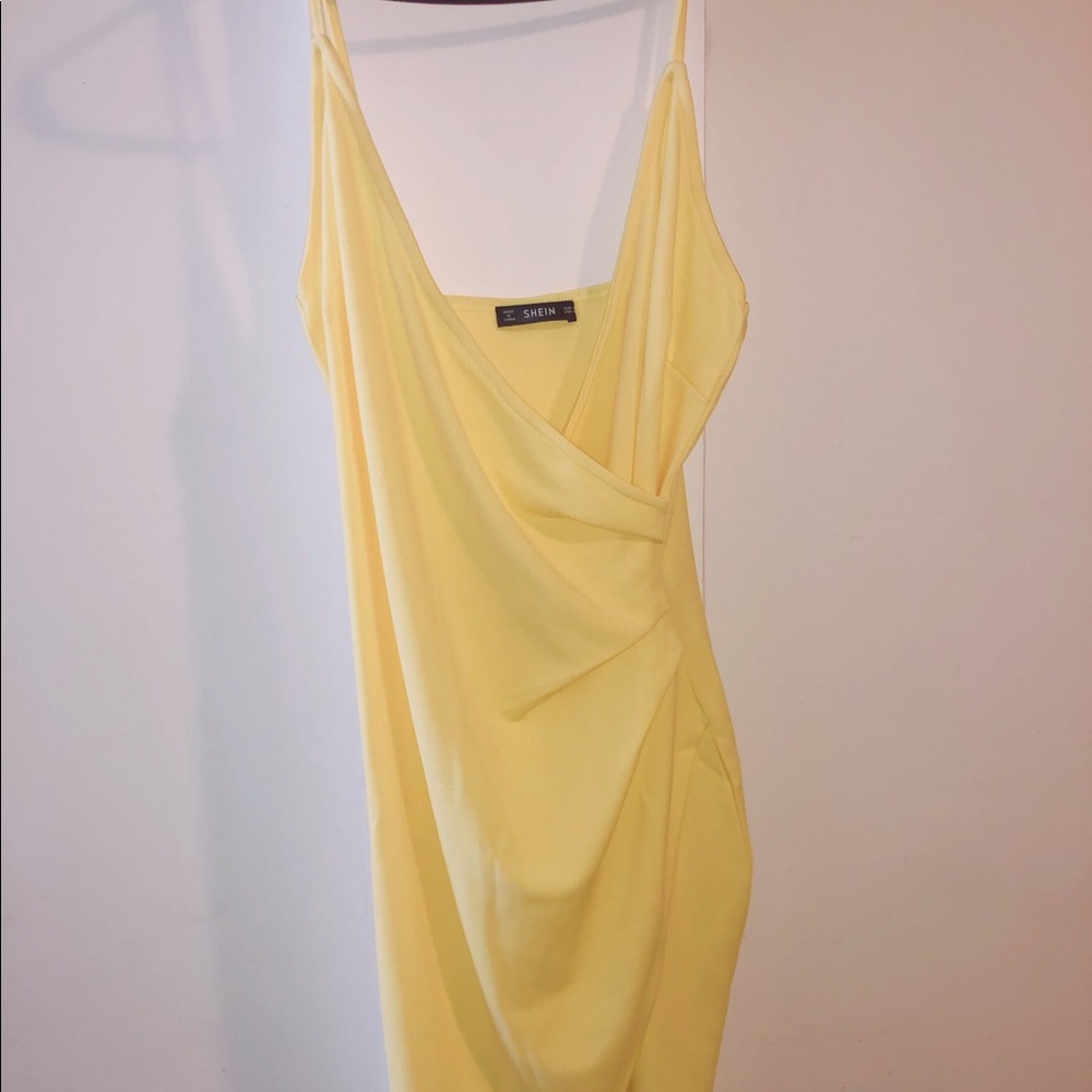 SHEIN Yellow Mini Dress